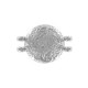 Cymbal ™ DQ metal Connector Pithari Ii for 11/0 beads - Antique silver